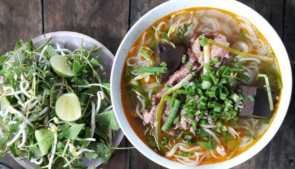 There's nothing better than eating Bun Bo Hue with a view of the Perfume River!