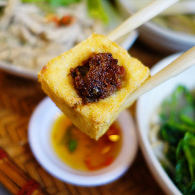 Tofu stuffed with meat.  Photo: @pyzamadeinpoland