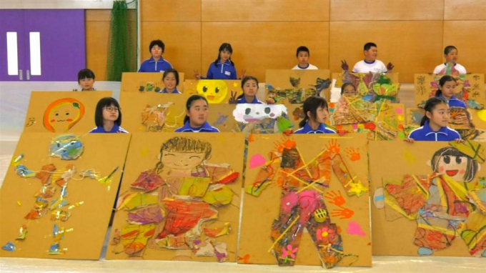 Workshop with children in Fukushima Prefecture in 2019