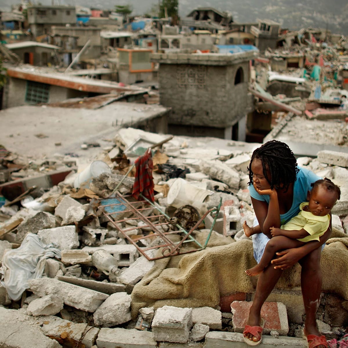 A Haitian resident during the 2010 earthquake. Photo: Chip Somodevilla