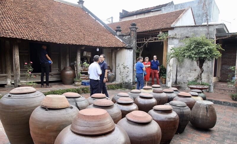 Traditional wine making village