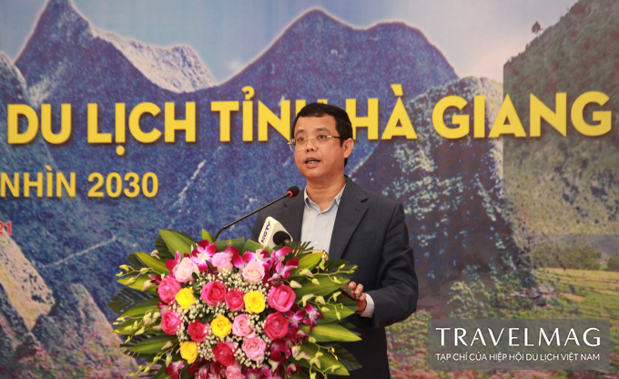 Mr. Nguyen Le Phuc - Deputy Director General of Vietnam National Administration of Tourism said that Ha Giang province has many valuable resources to form tourism products (Photo: Phan Chinh)