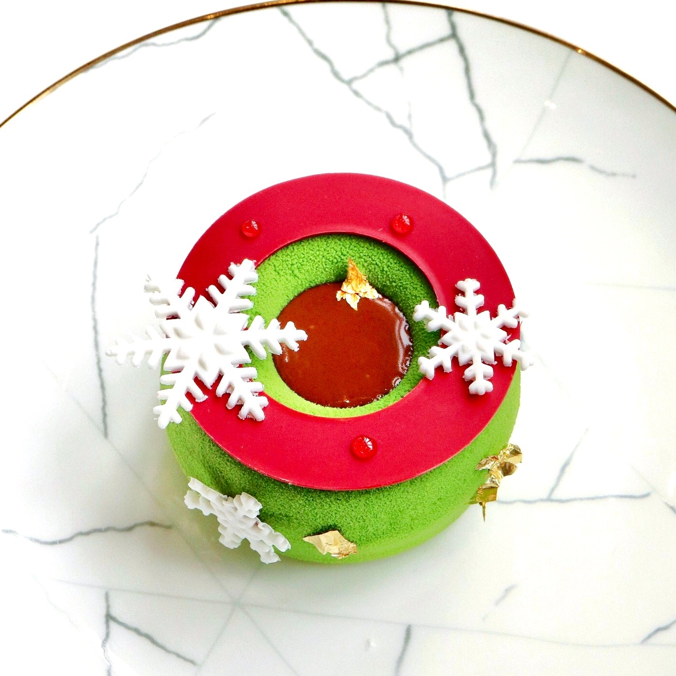 Xmas Laurel Wreath - Christmas laurel cake