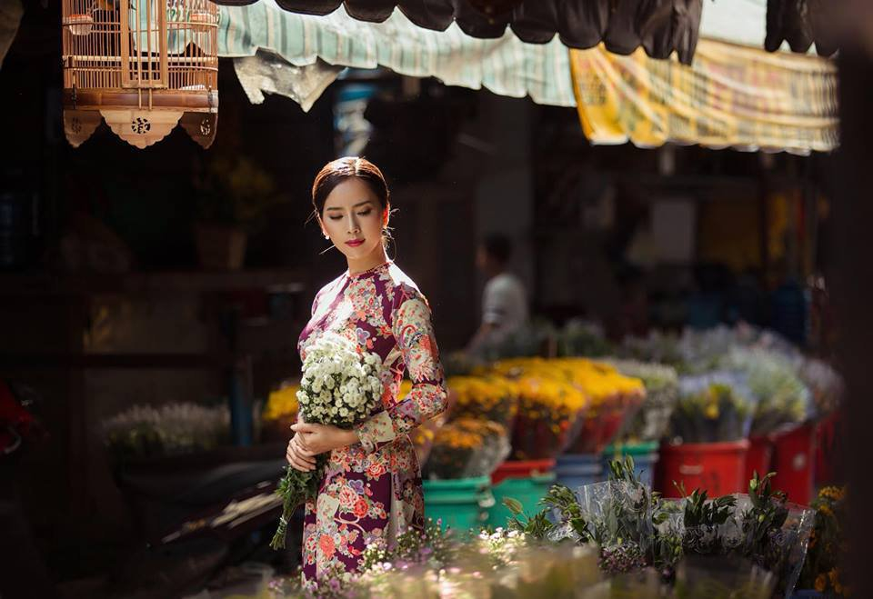 Ho Thi Ky flower market is very natural and simple when it comes to the picture.  Photo: FB Mai Dung.