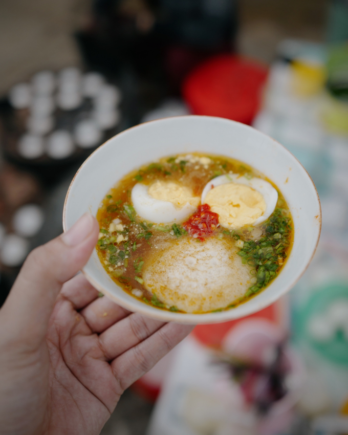 Attractive bowl of banh can in Phu Quy
