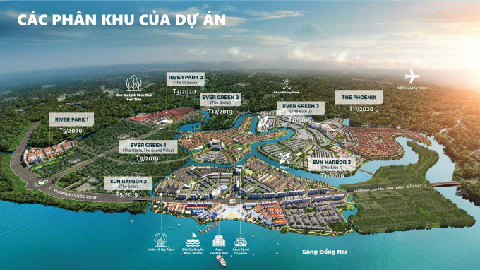 The overall perspective of the subdivisions of the Aqua City project.  Photo: internet